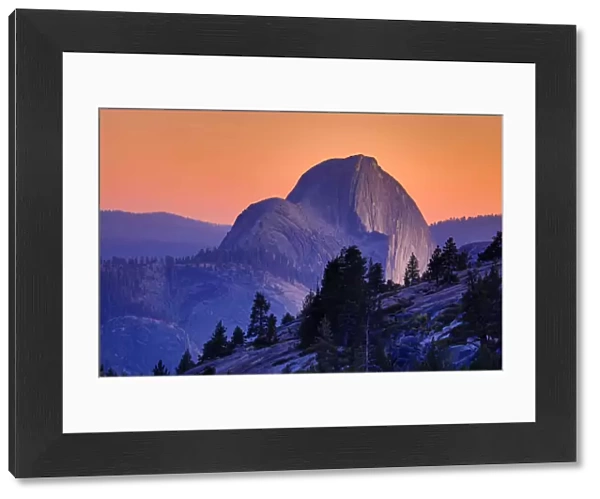 Half Dome mountain at sunset in Yosemite Valley, Yosemite National Park, California, USA