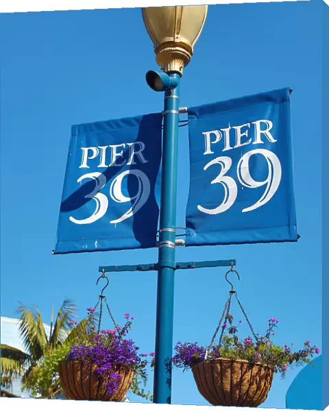 Pier 39 flags in San Franciso, California, USA