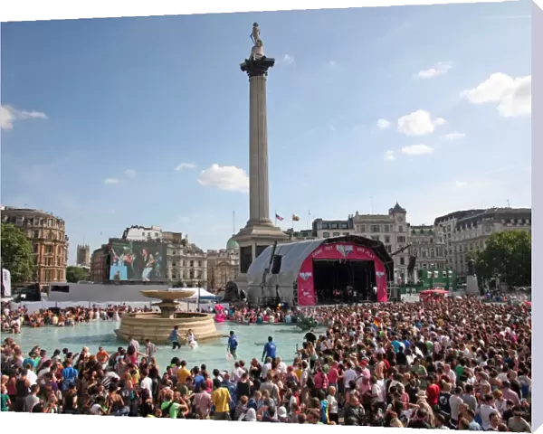 Trafalgar Square crowds at London Pride Parade 2009