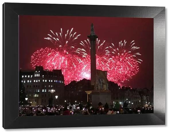 New Years Eve Fireworks, Trafalgar Square, London