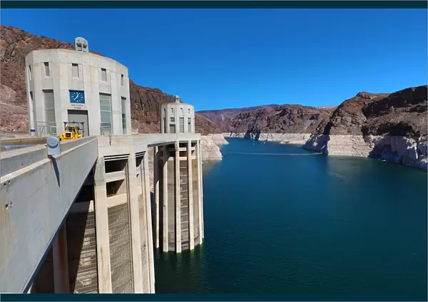 Hoover Dam on the border between Nevada and Arizona in the USA