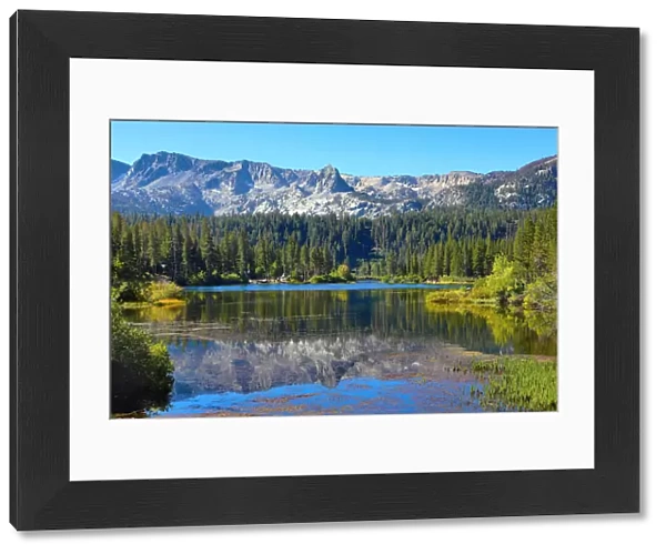 Reflection of mountains in Twin Lakes, Mammoth Lakes, California, United States of