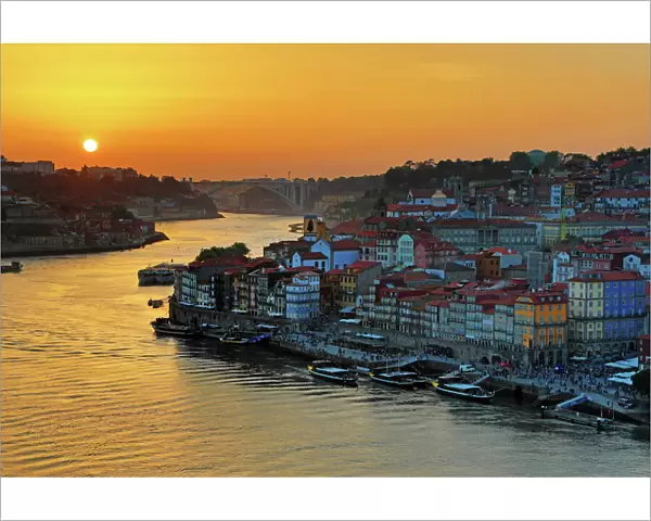 The City of Porto and the River Douro at sunset, Porto, Portugal