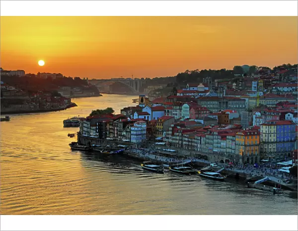 The City of Porto and the River Douro at sunset, Porto, Portugal