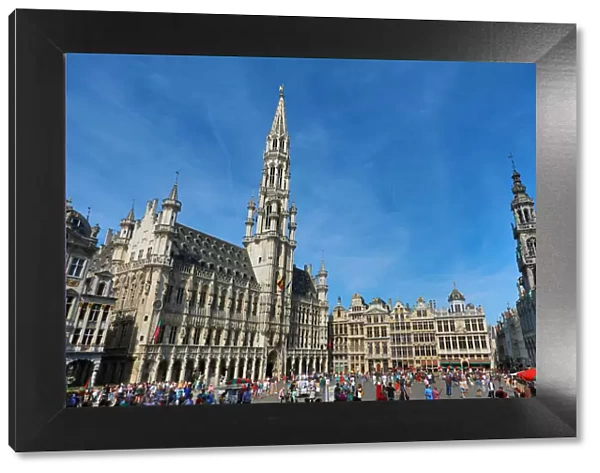 The Town Hall in the Grand Place, Grote Markt, Brussels, Belgium