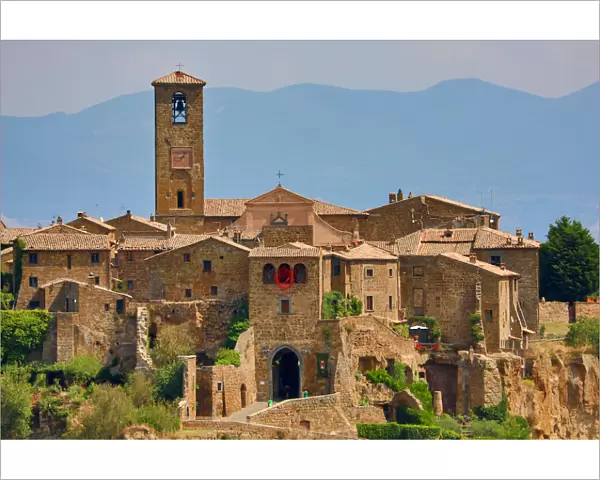 View of the hilltop village of Civita di Bagnoregio, Lazio, Italy