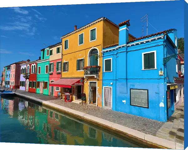 Canal and colourful houses Burano Island, Venice, Italy