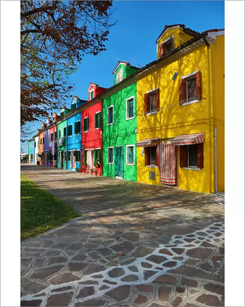 Colourful houses on the island of Burano, Venice, Italy