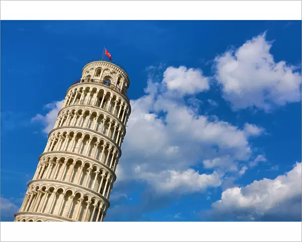 Leaning Tower of Pisa and clouds, Pisa, Italy