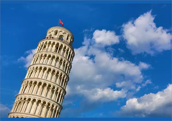 Leaning Tower of Pisa and clouds, Pisa, Italy