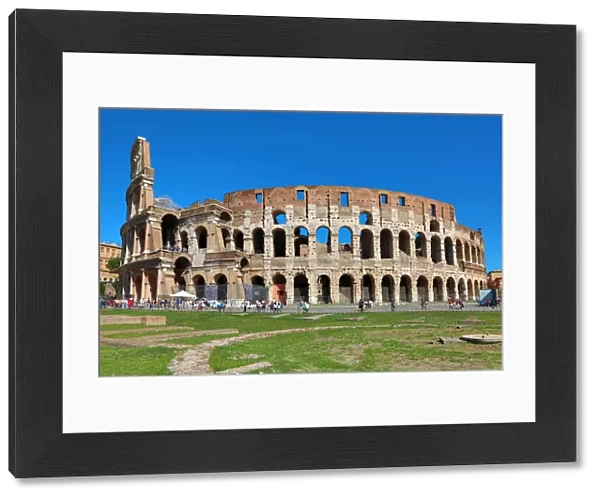 View of the Colosseum amphitheatre, Rome, Italy
