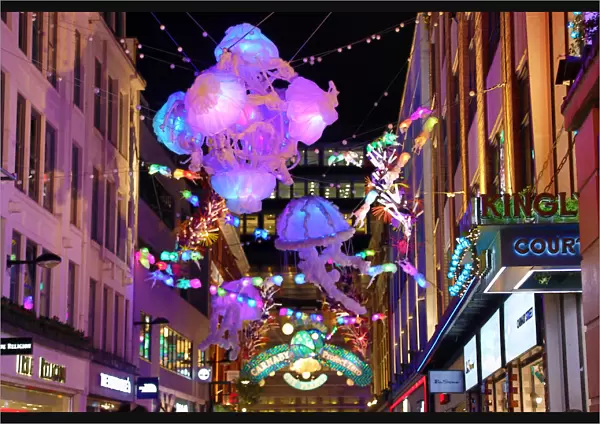 Carnaby Street Christmas lights switched on, Carnaby Street, London