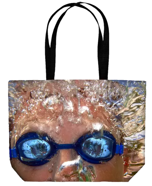 Swimmer wearing goggles