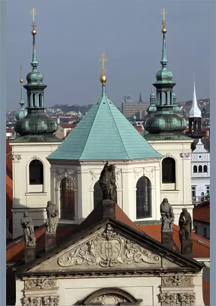 St. Salvator Church and rooftops of the Prague skyline