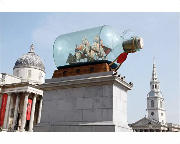 Fourth plinth ship in a bottle, London