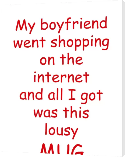My boyfriend went shopping on the internet lousy mug