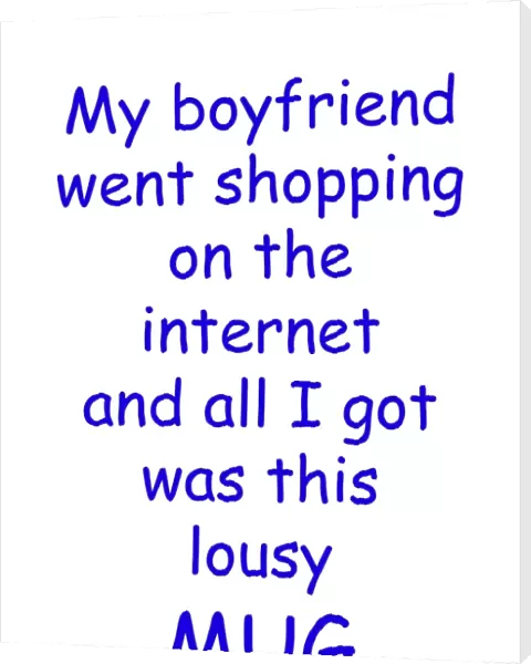 My boyfriend went shopping on the internet mug