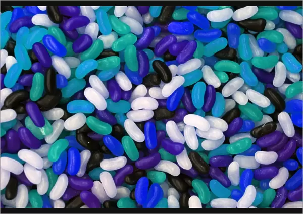 Blue and Green Jelly Beans