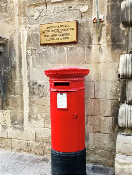 Red English Postbox in Valletta, Malta