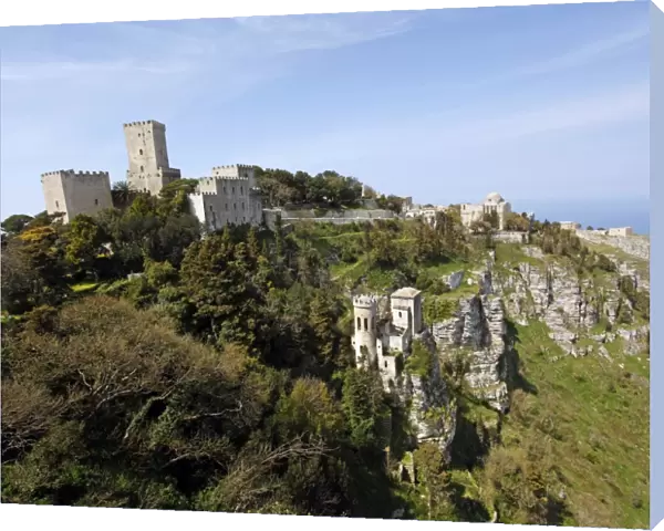 Hilltop view of Erice, Sicily, Italy