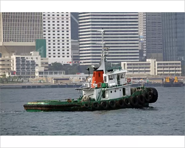 Tug in Victoria Harbour, Hong Kong, China