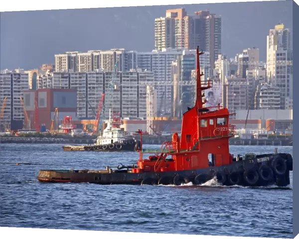 Tug in Victoria Harbour, Hong Kong, China