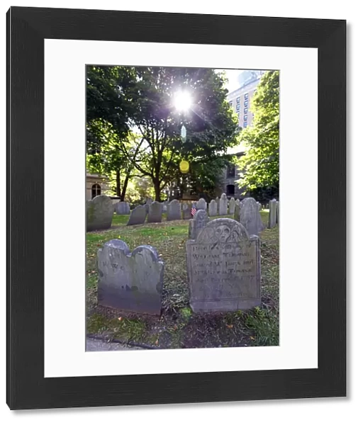 Central Burying Ground graveyard, Boston, Massachusetts, America