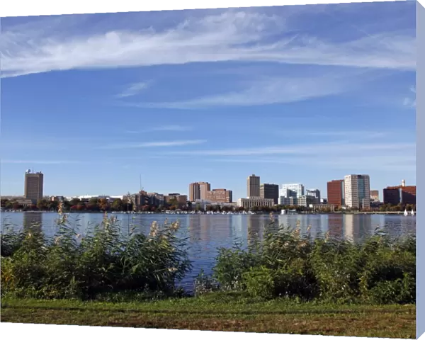Cambridge skyline and Charles River, Boston, Massachusetts