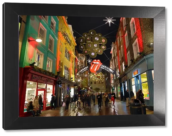 Christmas Lights and decorations in Carnaby Street, London
