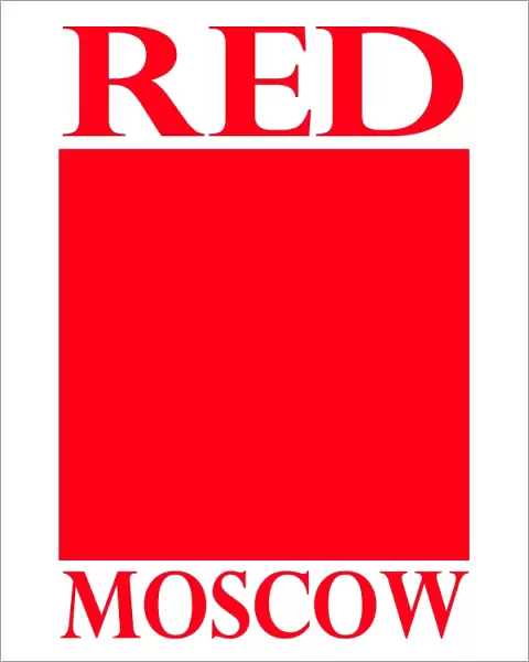 Graphic design, wordplay souvenir of Red Square, Moscow, Russia
