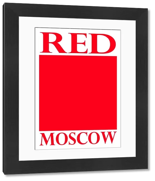 Graphic design, wordplay souvenir of Red Square, Moscow, Russia
