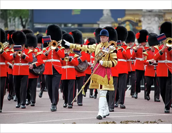 Guardsmen marching at the Queen Elizabeth II Diamond Jubilee Celebrations, London