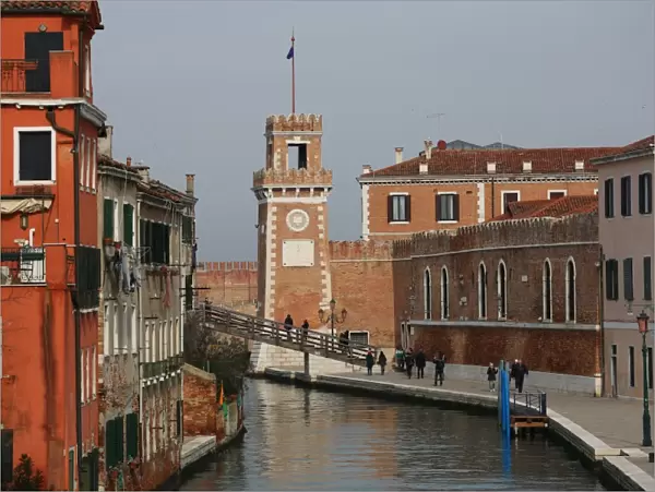 Canal and tower in Venice, Italy