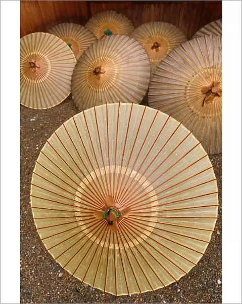 Japanese paper umbrellas or parasols in Tokyo, Japan