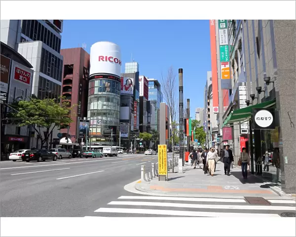 Street scene in Ginza, Tokyo, Japan