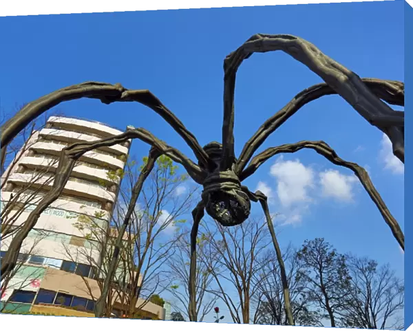 The statue of a giant spider called Maman in Roppongi Hills, Tokyo, Japan