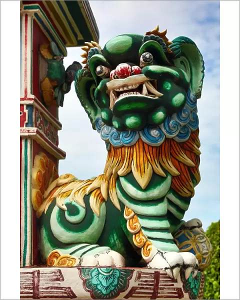 Colourful dog statue, Bang Pa-In Summer Palace, Ayutthaya, Thailand