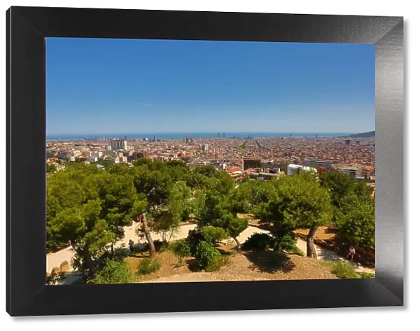 General view of the city skyline in Barcelona, Spain