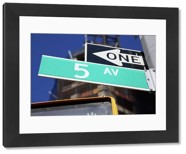 5th Avenue street sign, New York, America