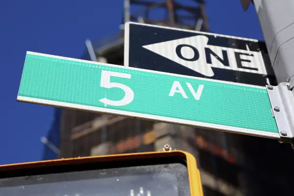 5th Avenue street sign, New York, America