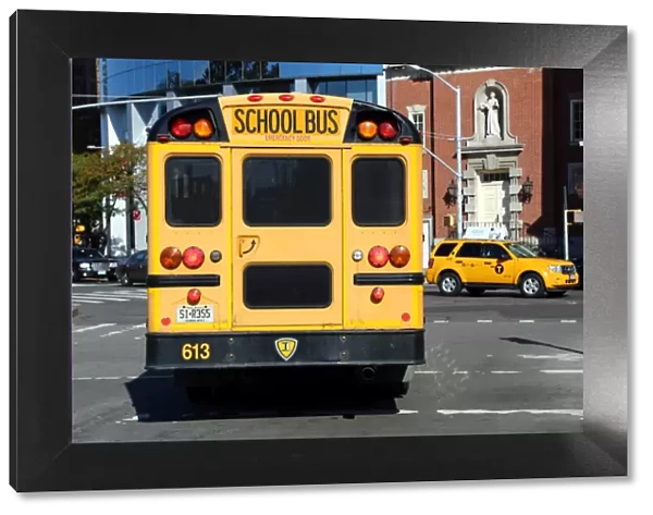 American school bus transport, New York, America
