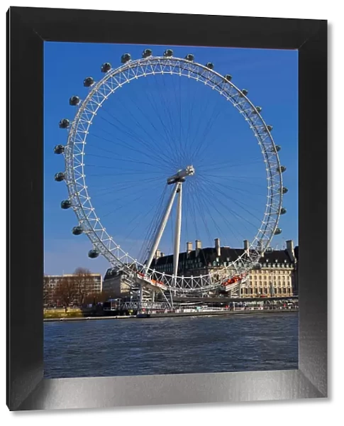 The London Eye aka Millennium Wheel on the River Thames in London, England
