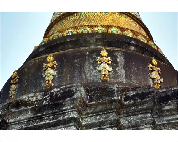 Stupa at Wat Lam Chang Temple in Chiang Mai, Thailand