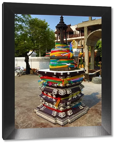 City Pillar Shrine at Wat Chedi Luang Temple in Chiang Mai, Thailand