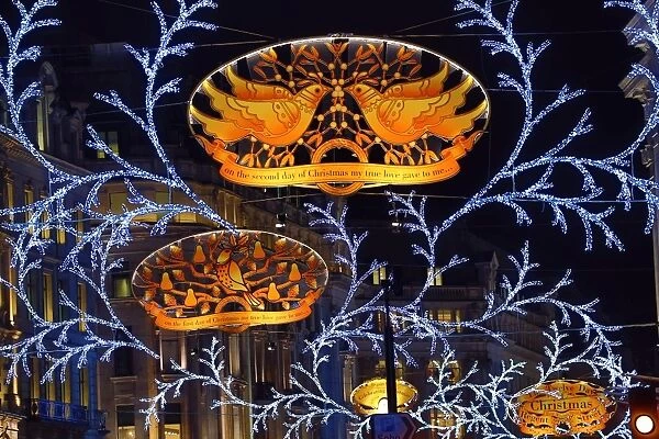 12 Days of Christmas Regent Street Lights & decorations, London