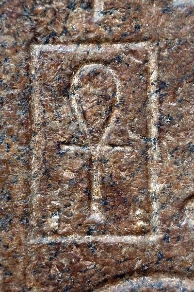 Ankh hieroglyphic, symbol of life, Cairo, Egypt