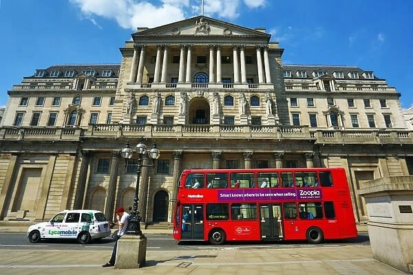 The Bank of England in the City, London, England