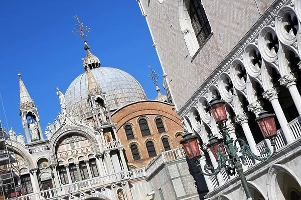 Basilica di San Marco, Cathedral of St. Mark, in Saint Marks Square (Piazza), in Venice, Italy