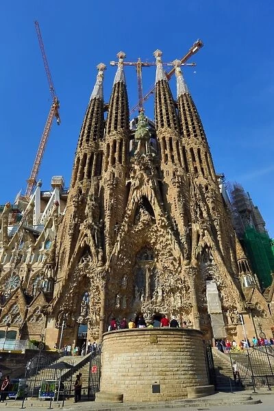 Basilica de la Sagrada Familia cathedral in Barcelona, Spain