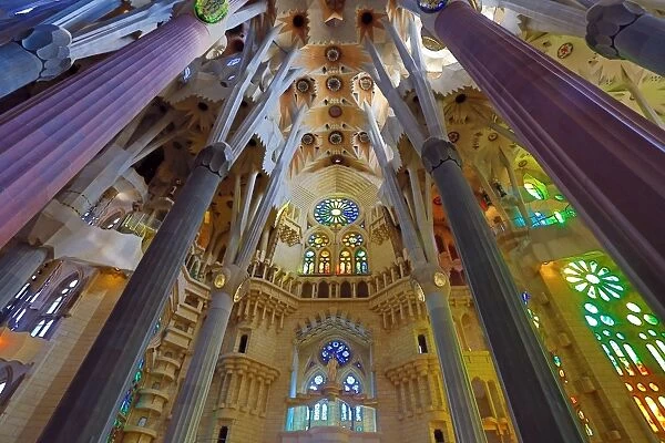 Basilica de la Sagrada Familia cathedral in Barcelona, Spain